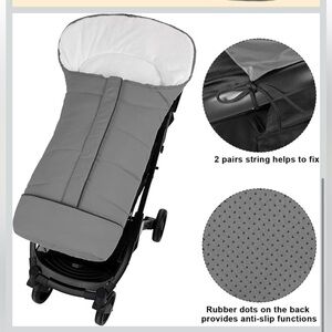 •NEW Yoofoss Stroller Cover Winter Universal Water Resistant Light Grey